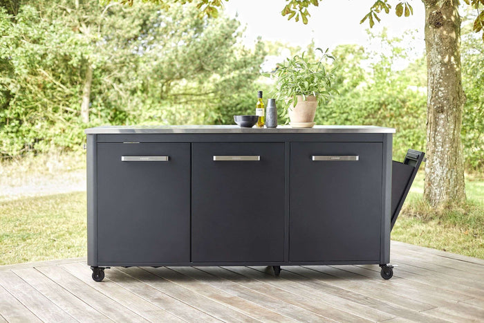 Cozze - Werkbank 3 Deurs en 6 Wielen met Opklapbare Werktafels 180 cm