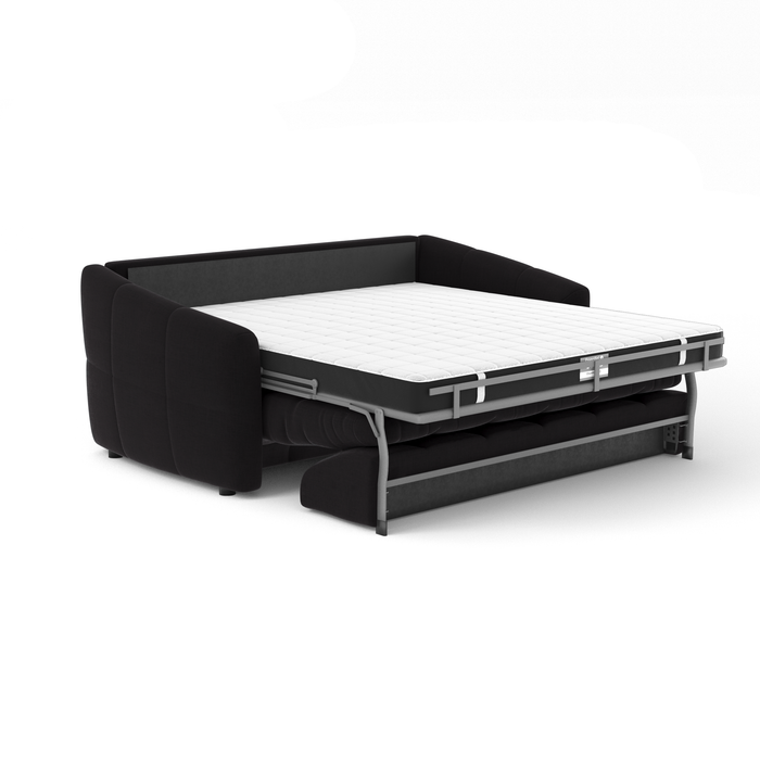 Express slaapbank dunlopillo fluweel donker antraciet 140cm