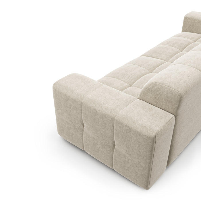 4-zits crèmekleurige fluwelen bank 230cm