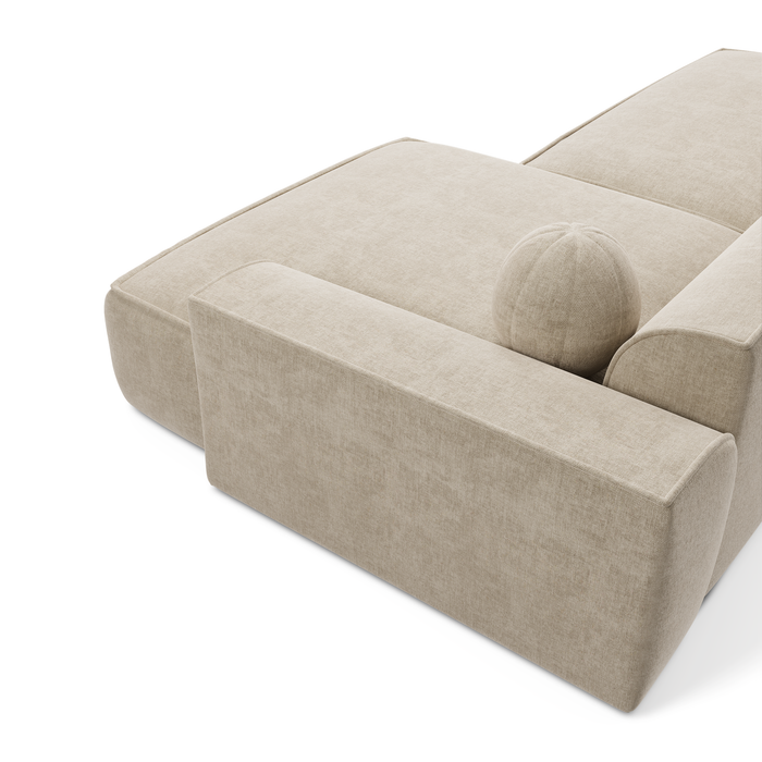 Crème fluwelen hoekbank 300cm