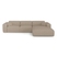 Hoekbank dunlopillo 5 zits bouclette taupe