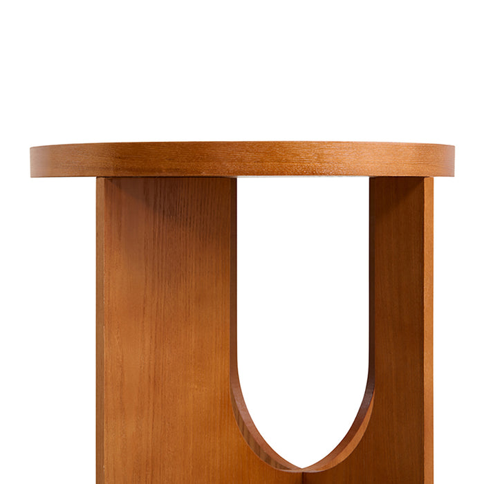 by fonQ Bulla Bijzettafel - Ø 40 cm - Walnoot