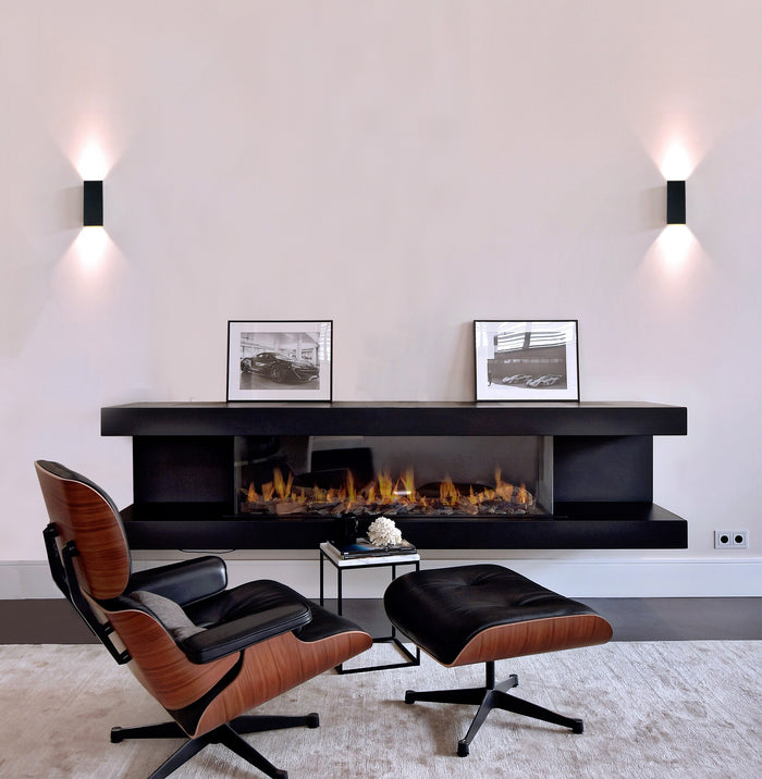 Artdelight Wandlamp Dante 2 XL Zwart GU10 Up & Downlight