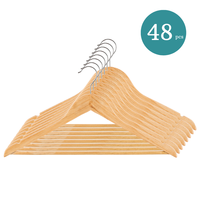 Nordix Kledinghangers Set 48 stuks Hout Kleerhangers