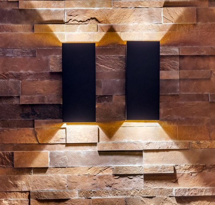 Artdelight Wandlamp Dante 2 XL Zwart GU10 Up & Downlight