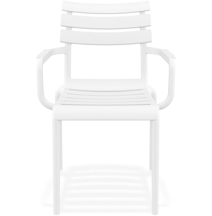 ALTEREGO FLORA Tuinstoel met armleuningen - Wit