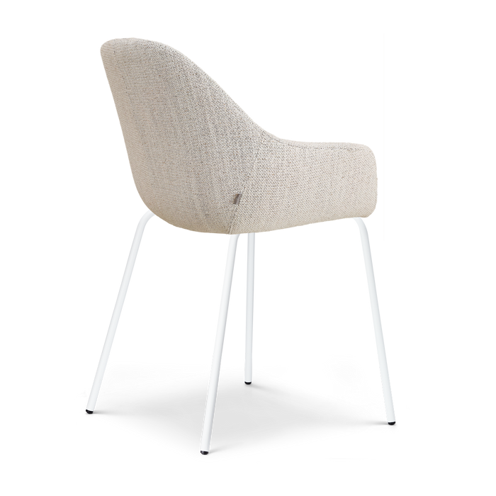 Nolon Nora-Mae Eetkamerstoel Beige Gemêleerd - Armleuning - Witte