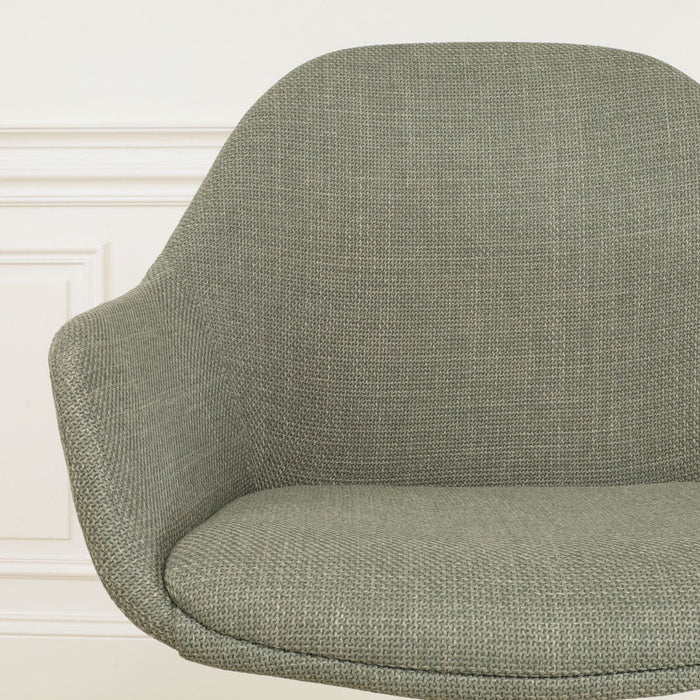 Nolon Nino-Mae Barkruk Saliegroen - met Armleuning - Zwart - 65 cm