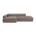 Sofa linkerhoek geweven stof taupe 300cm