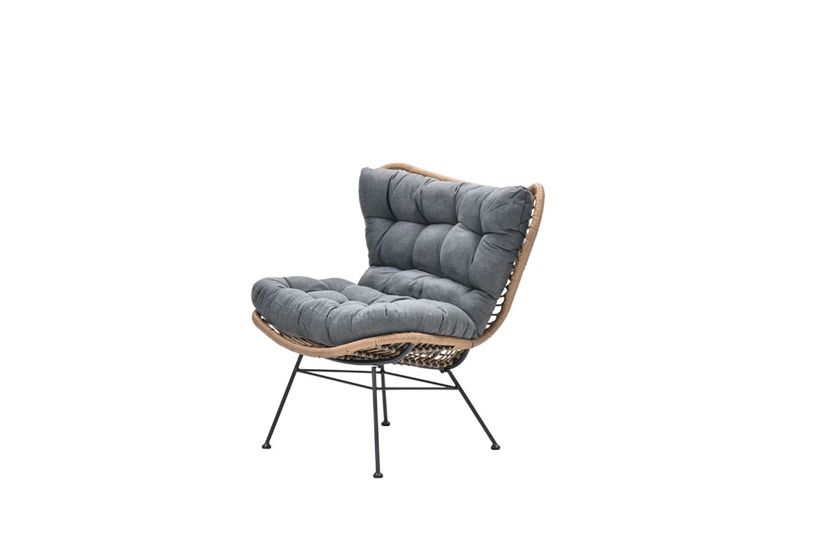 Libelle relax fauteuil - natural rotan - mystic grey
