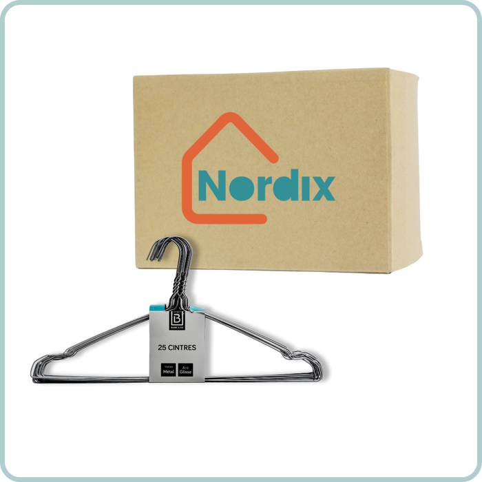 Nordix Kledinghangers set 100 stuks Metaal Zwart Draadhanger Kleerh...