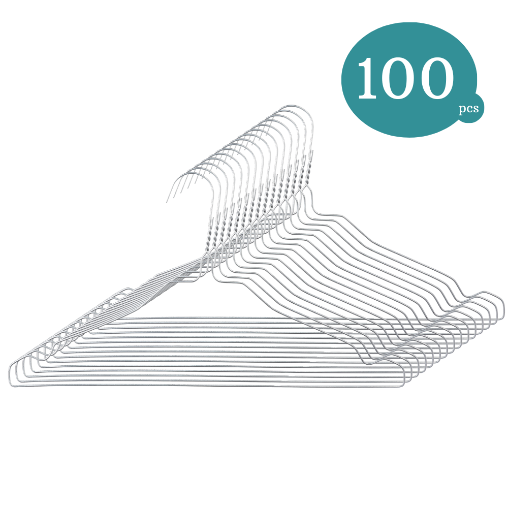 Nordix Kledinghangers set 100 stuks Metaal Draadhanger Kleerhangers...