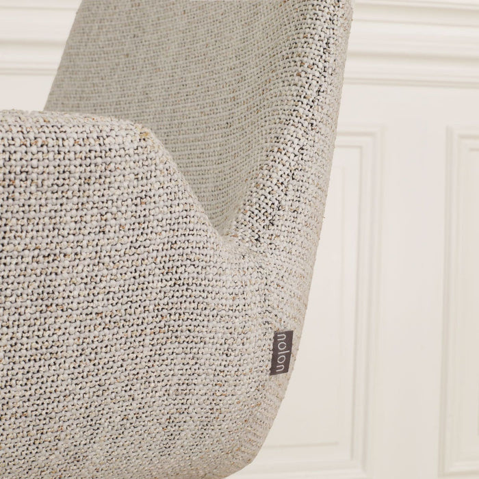 Nolon Nora-Eef Eetkamerstoel Beige Gemêleerd - met Armleuning - Wit