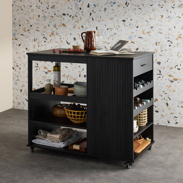 sweeek - Keukentrolley met flessenrekken