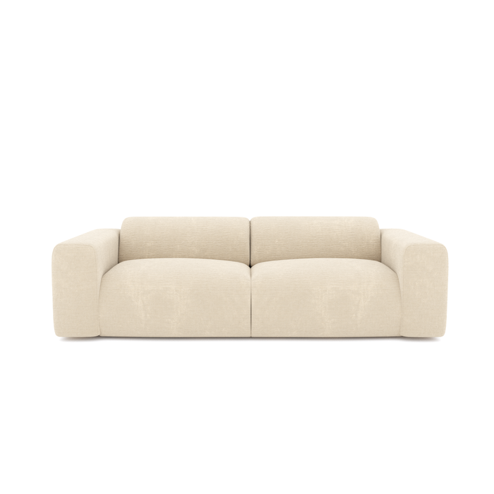 3-zits fluwelen bank met crèmepatroon
