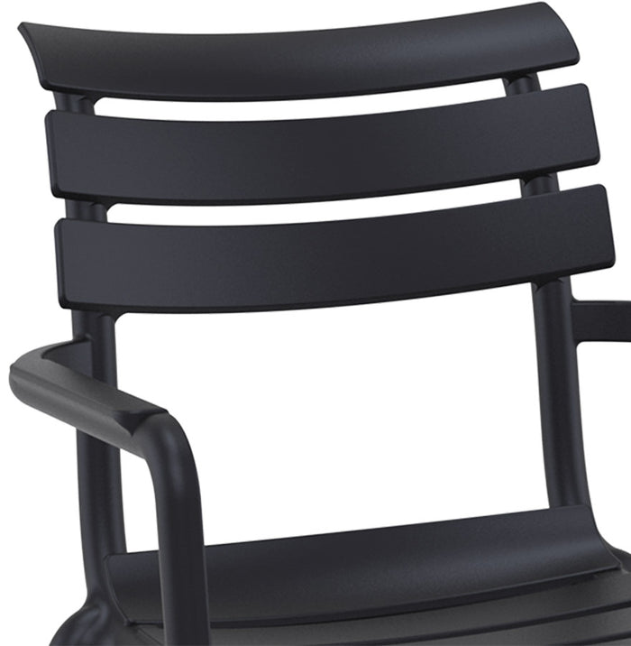 ALTEREGO FLORA Tuinstoel met armleuningen - Zwart