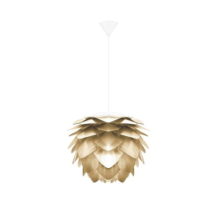 Umage Silvia Mini hanglamp brushed brass - met koordset wit - Ø 32 cm