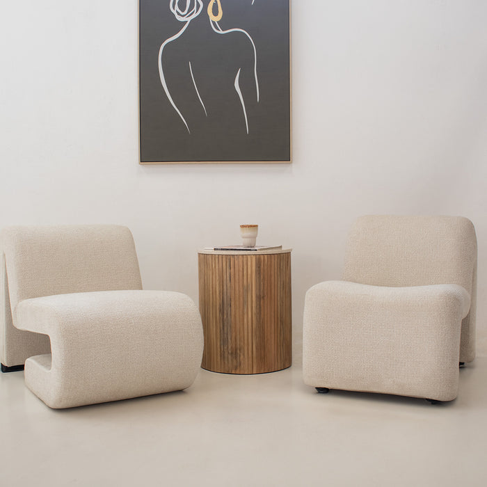 Giga Meubel - Salontafel Marmer Naturel  - Set Van 2 - 70cm - Davi