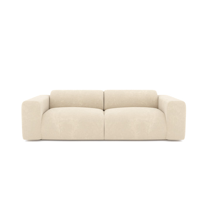 4-zits fluwelen bank met crèmekleurig patroon