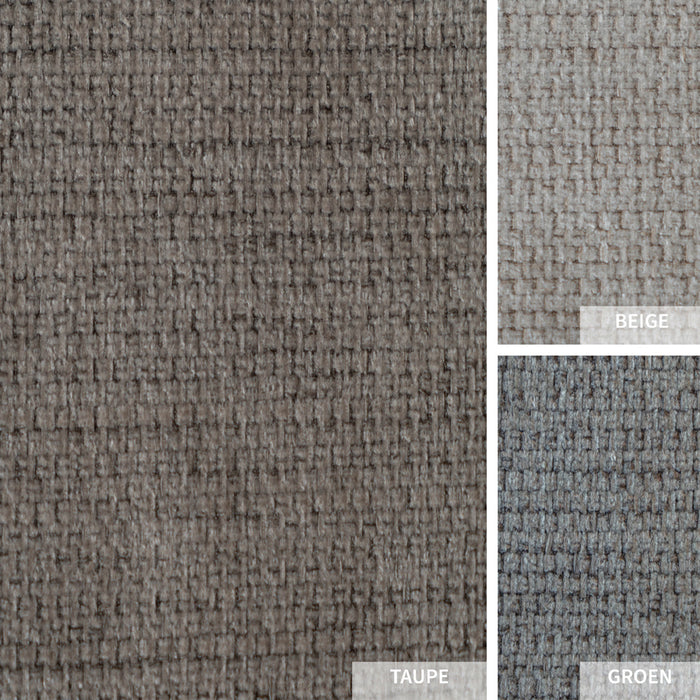 Bronx71 Scandinavische fauteuil en hocker Espen taupe gerecyclede stof