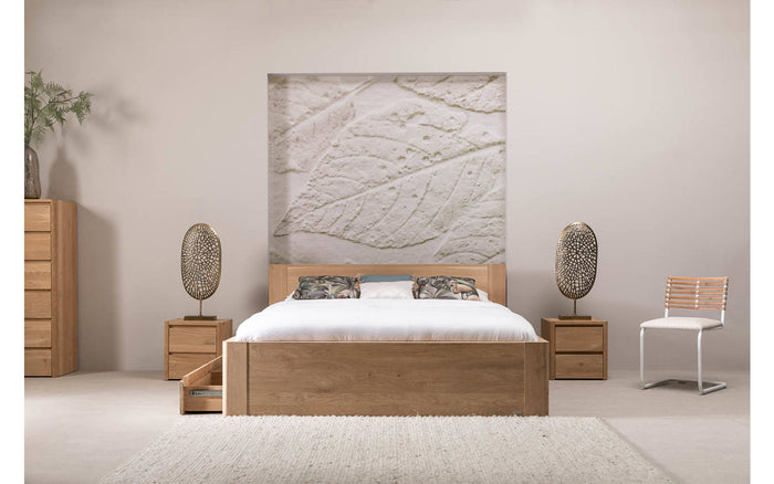 Goossens Bedframe Bibi - 140 x 210 - Eiken naturel - Hout