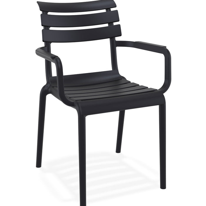 ALTEREGO FLORA Tuinstoel met armleuningen - Zwart