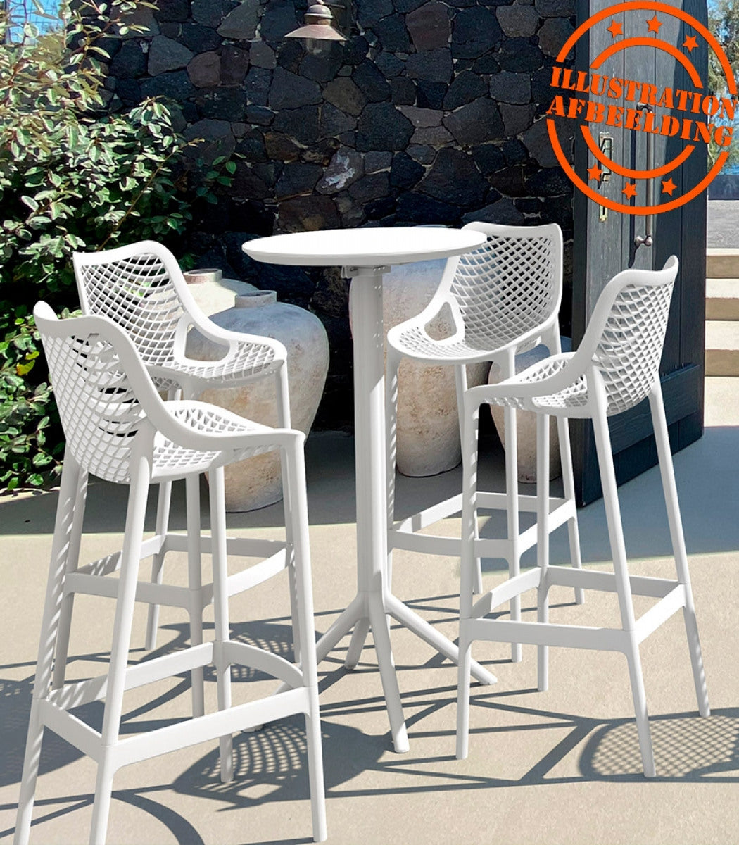 ALTEREGO GIMLI 60 BAR Opvouwbare hoge tafel - Wit