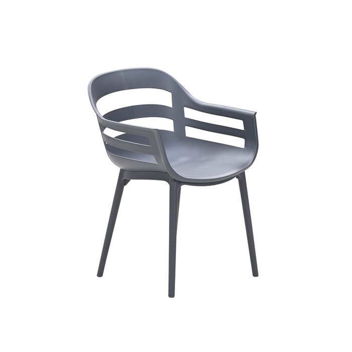 Garden Impressions Sunny tuinstoel donker grijs - 2 stuks