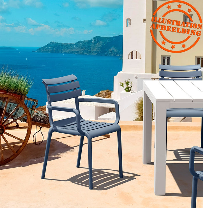 ALTEREGO FLORA Tuinstoel met armleuningen - Rood