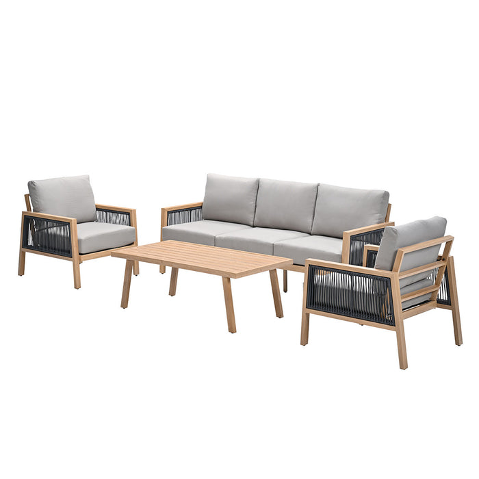 Garden Impressions San Capri loungeset 4-delig - light aluminium