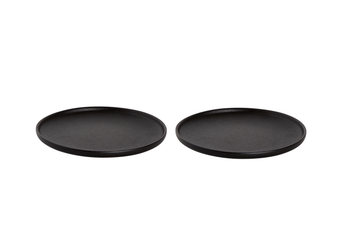 Maastricht Porselein - Universe - Bord - 2 stuks - ø 19 cm - Zwart