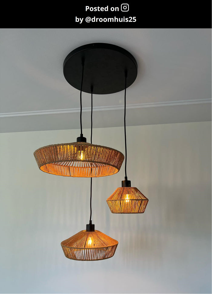 Lucide YUNKAI Hanglamp - Naturel