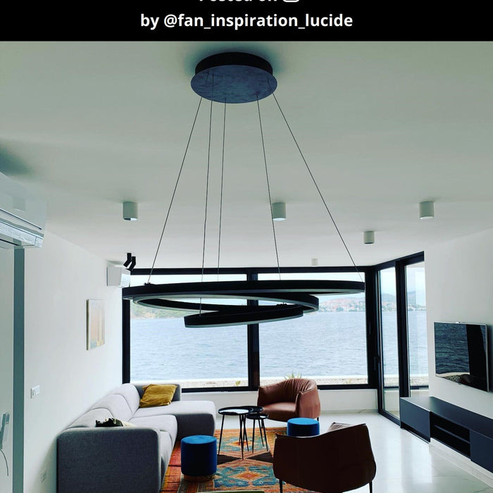 Lucide TRINITI Hanglamp - Zwart