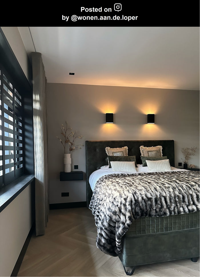 Lucide OVALIS Wandlamp - Zwart