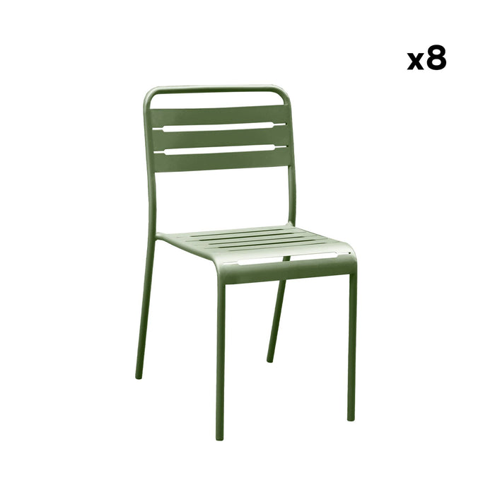 sweeek - Tuintafel met 8 stoelen metaal