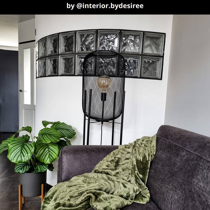 Lucide MESH Vloerlamp - Zwart