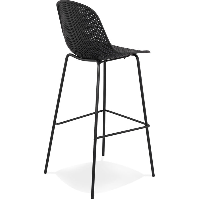 ALTEREGO LOKI Geperforeerde barkruk - Zwart