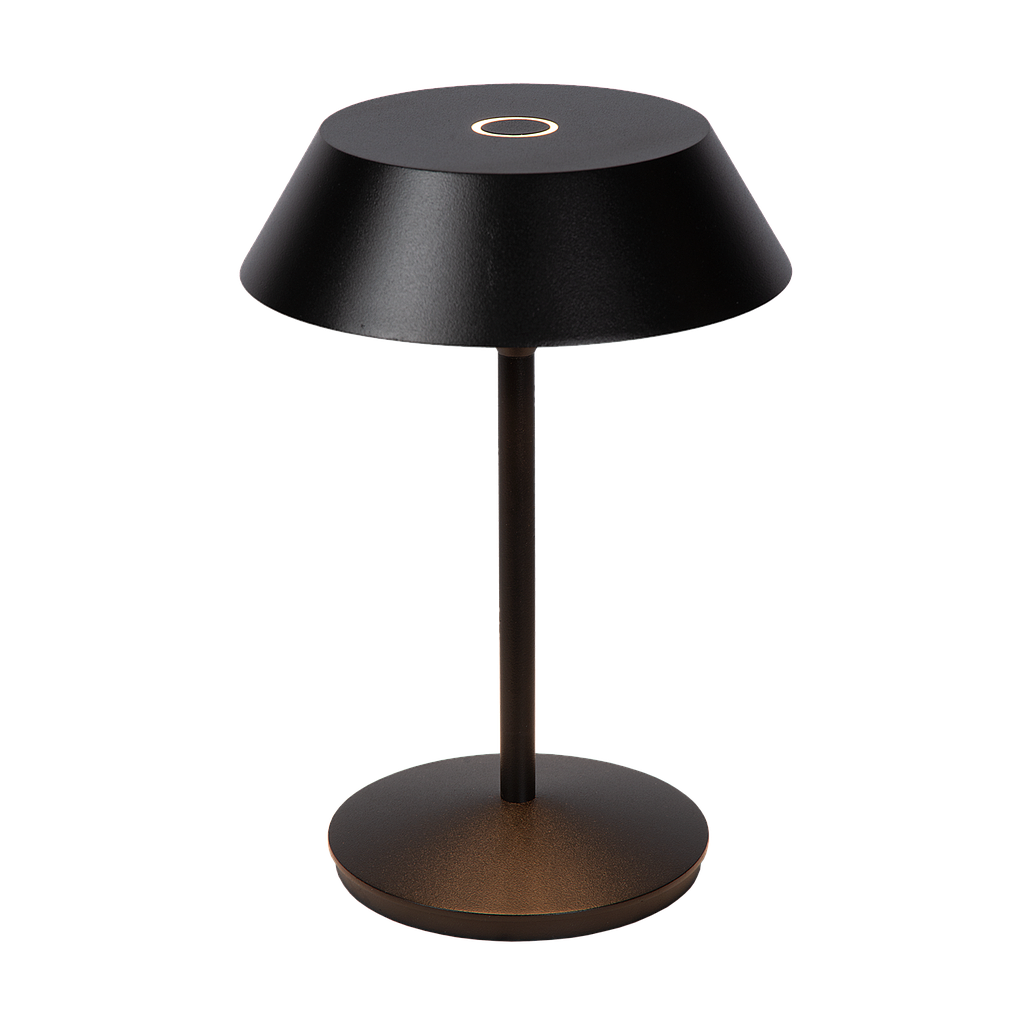 Atmooz Balto Tafellamp - Ø15 x H21,5 cm - Zwart - Oplaadbaar