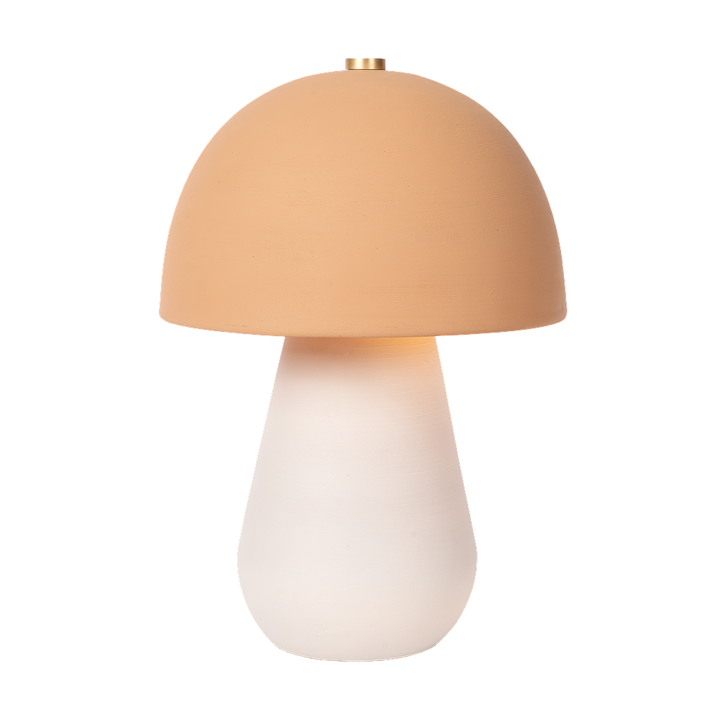 Atmooz Sacha Tafellamp - 25x25x38 cm - Wit|Terracotta