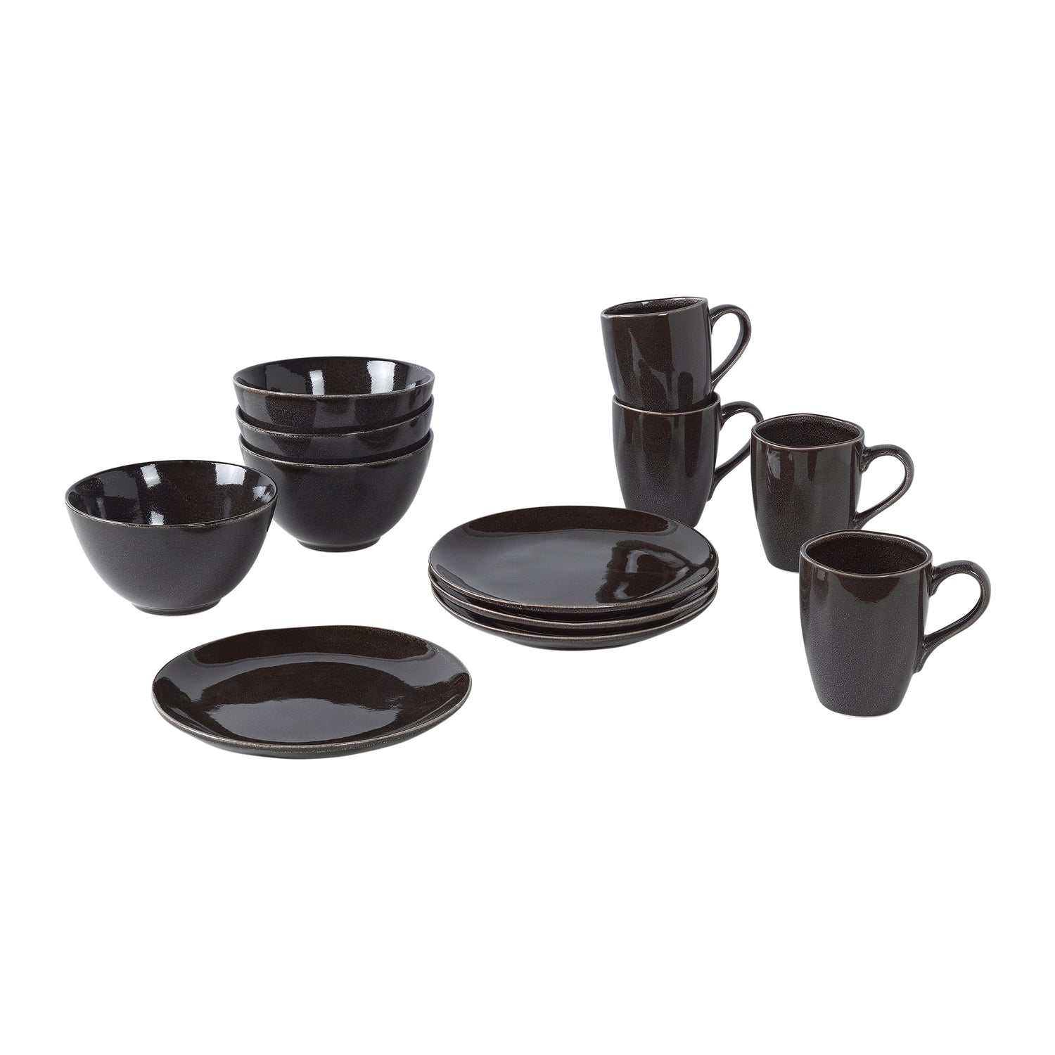 Broste Copenhagen Nordic Ontbijtset 12-delig - Coal