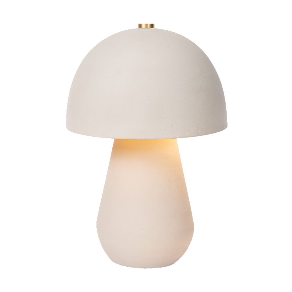 Atmooz Sacha Tafellamp - Terracotta - Wit - H38 cm