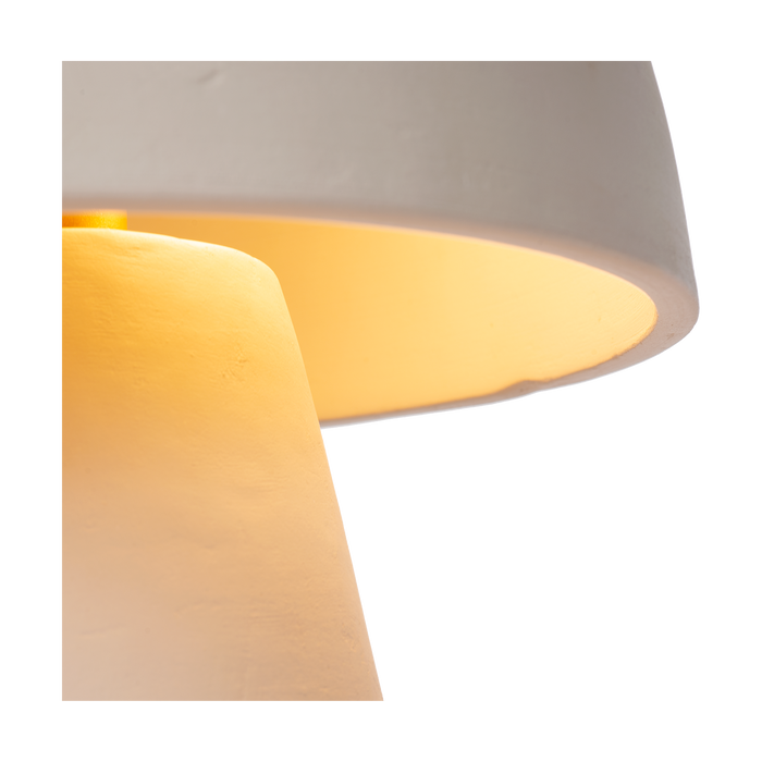 Atmooz Sacha Tafellamp - Terracotta - Wit - H38 cm