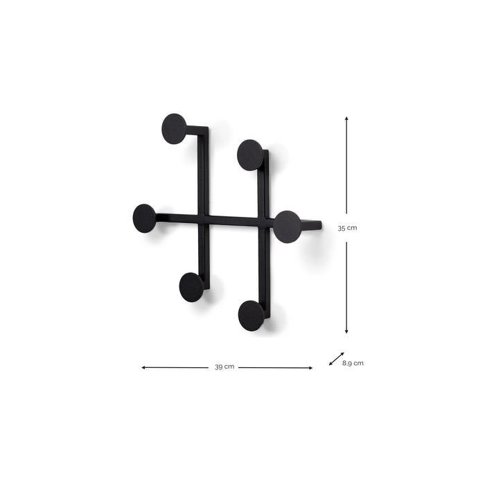 SPINDER DESIGN BOTTONI 2 Wandkapstok - Zwart