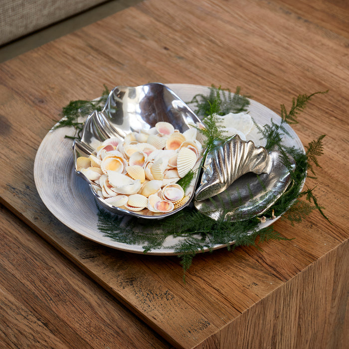 Riviera Maison Serveerschaal rond Naturel - Bangli Schaal - Hout