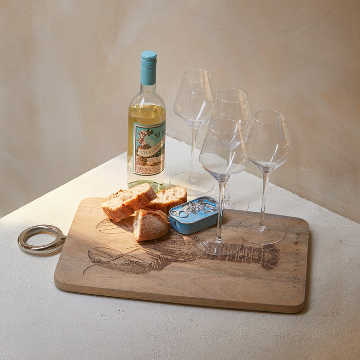 Riviera Maison Serveerplank Naturel - Ocean Lobster Snijplank   - Hout