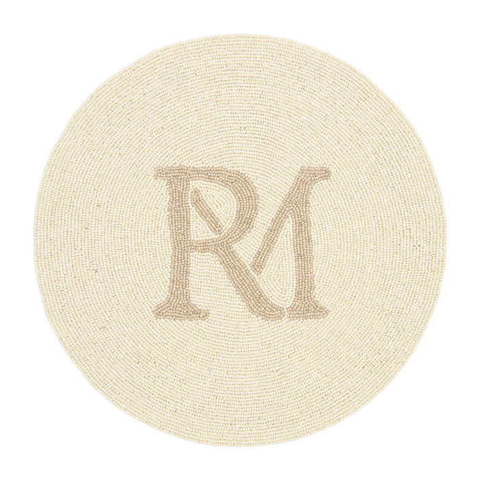 Riviera Maison Placemat Wit, Goud - RM Monogram Placemats