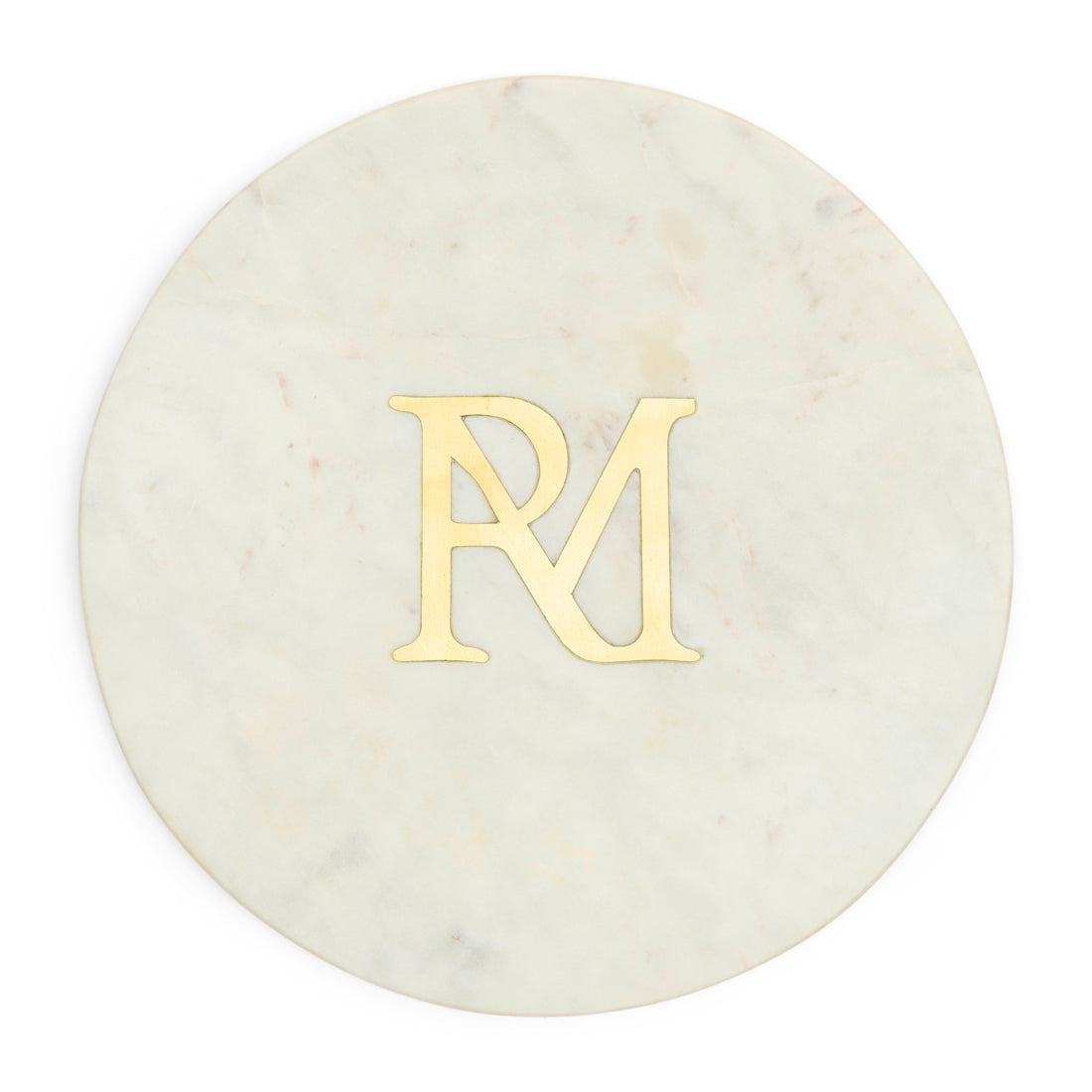 Riviera Maison Kaarsenbord Wit - RM Monogram Kaarsenhouder   - Marmer