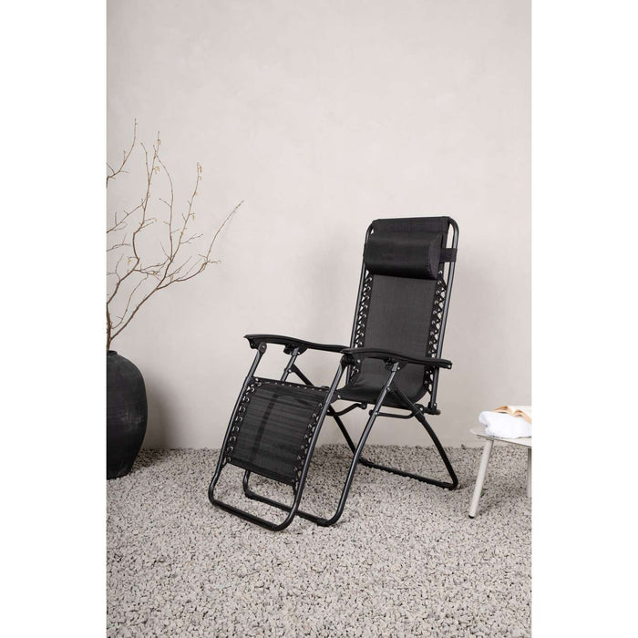 Venture Home Melker Zonnebed 90 x 112 x 64 - Zwart