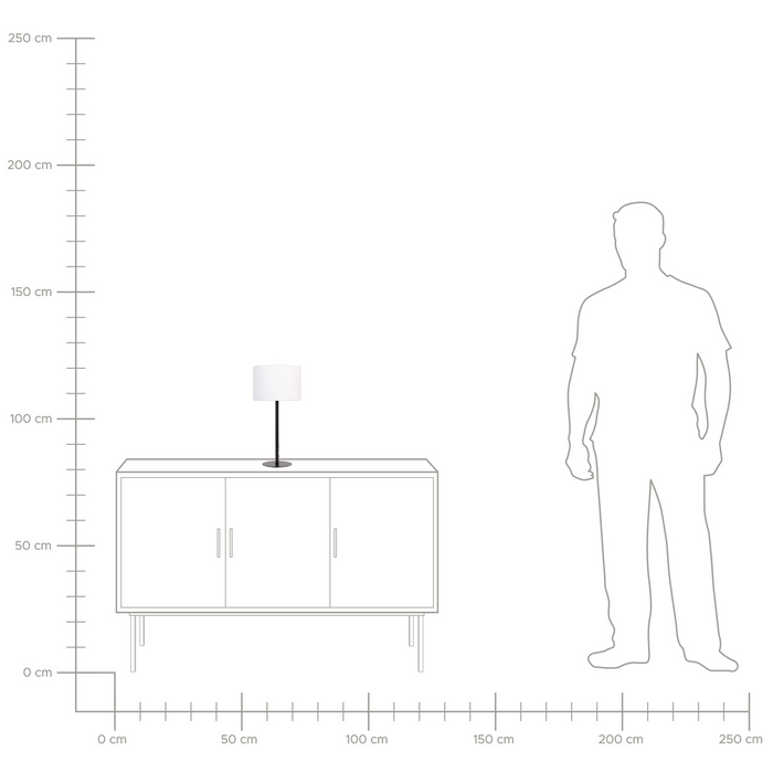 Beliani - VINAZCO - Tafellamp - Wit - Bouclé
