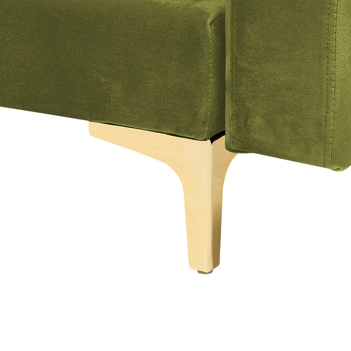 Beliani-ABERDEEN-Hoekslaapbank-Olijfgroen-Linkerzijde-267 cm-Fluweel